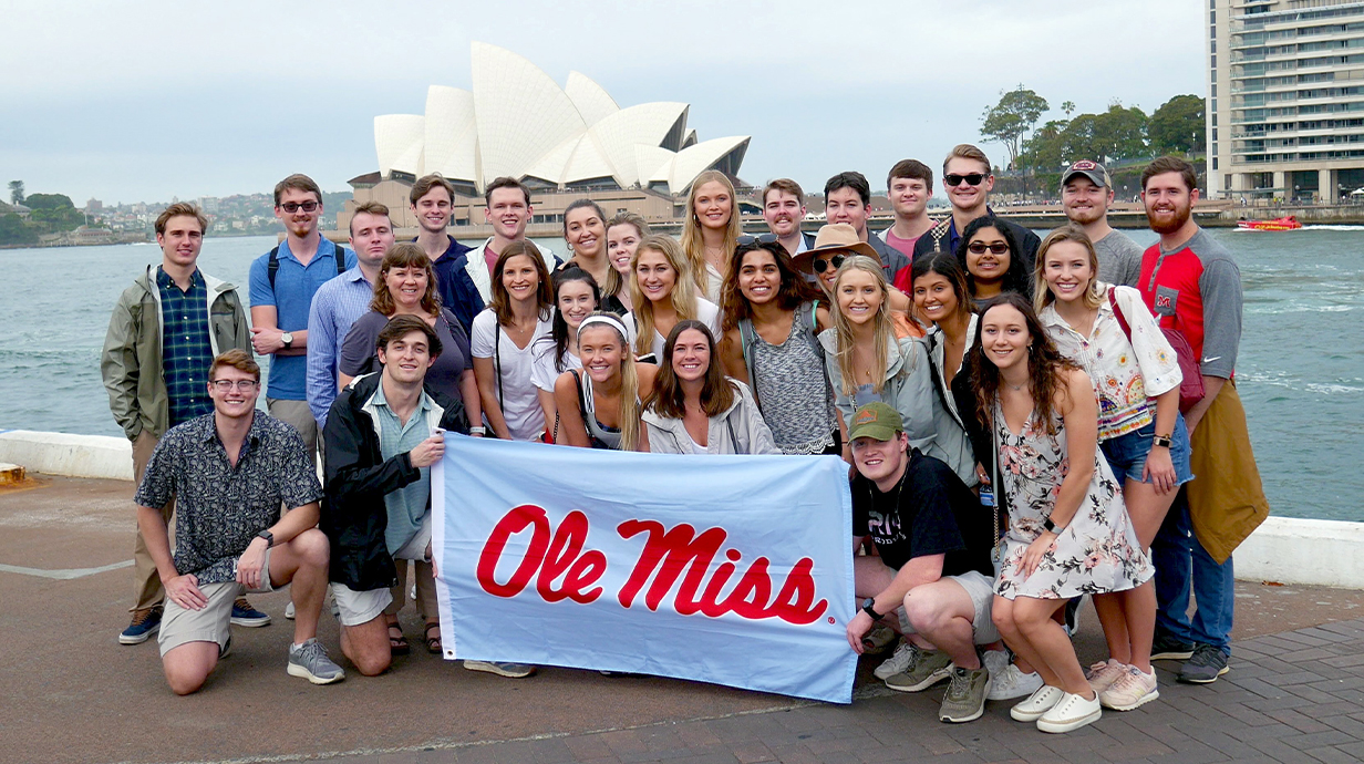 A group photo of students and staff in Sydney, Australia.