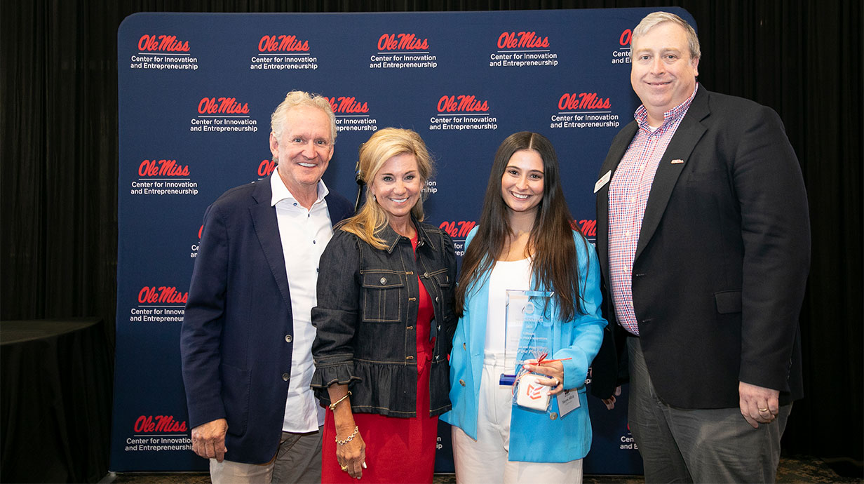 From left to right: Doug Wilson, Melanie Wilson, Maryn Sifrit, and Dr. Clay Dibrell during the event reception.