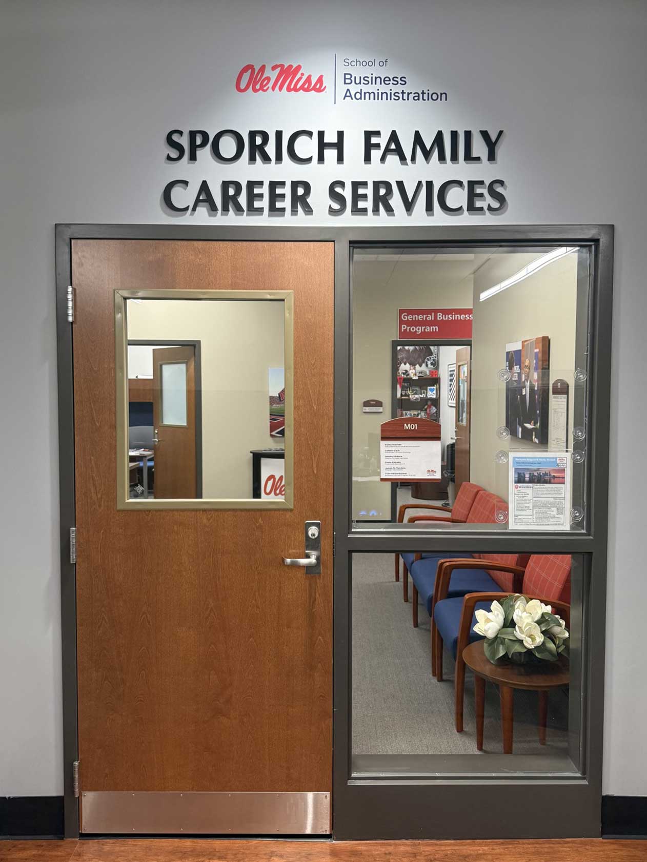Sporich Family Career Services Office located in the Jackson Avenue Center, Suite M.