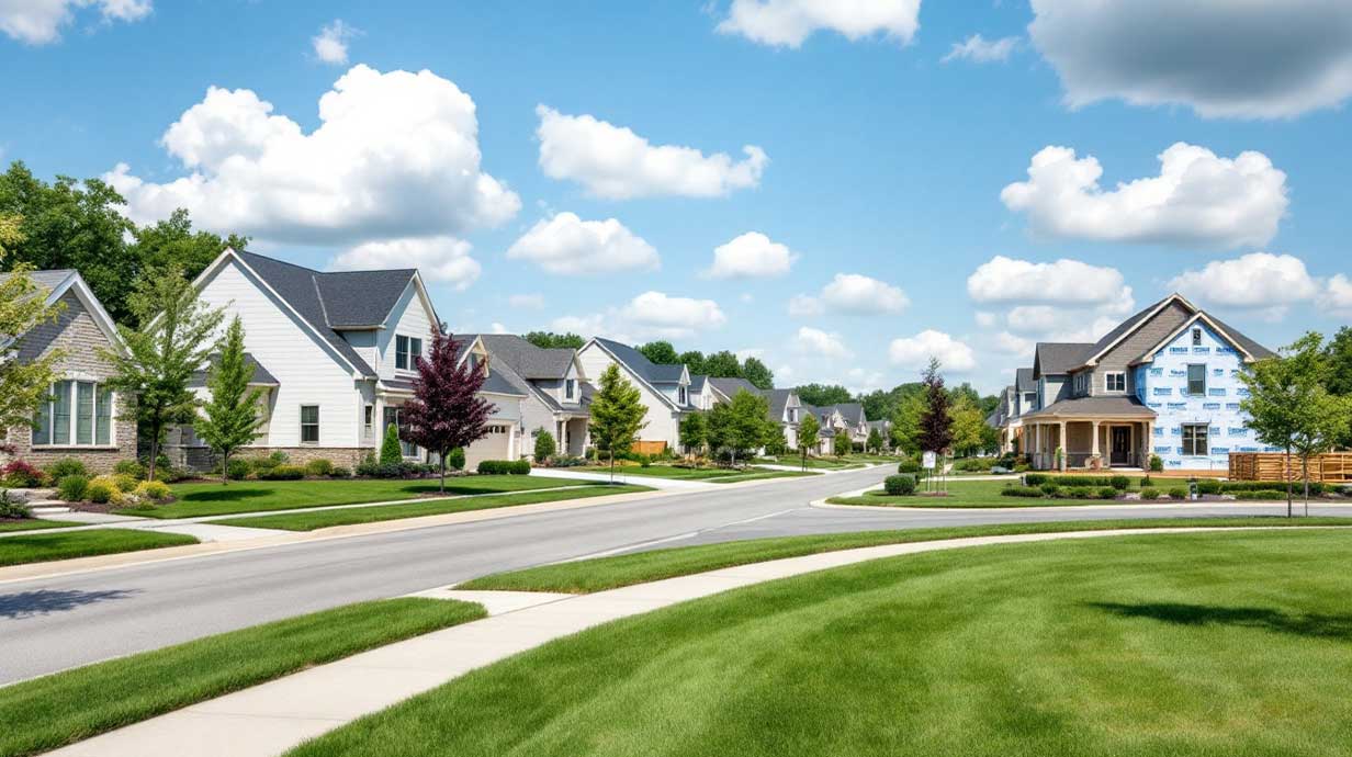 Modern suburban neighborhood in Oakland county, Michigan. Photo Credit: CC BY-NC 4.0