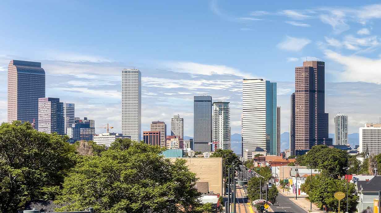 Downtown Denver skyline. Source: https://pixabay.com/photos/denver-skyline-colorado-downtown-3737431/
