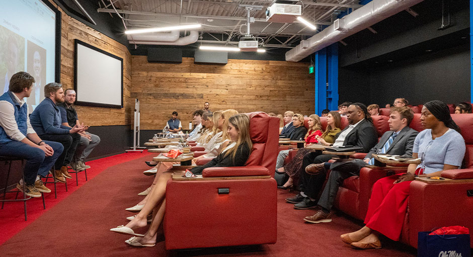 Students hear from 49 Financial in Houston, Texas.