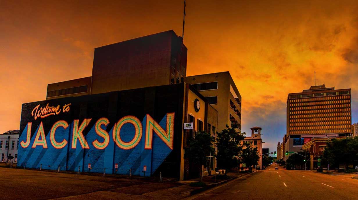 Welcome to Jackson, MS mural.