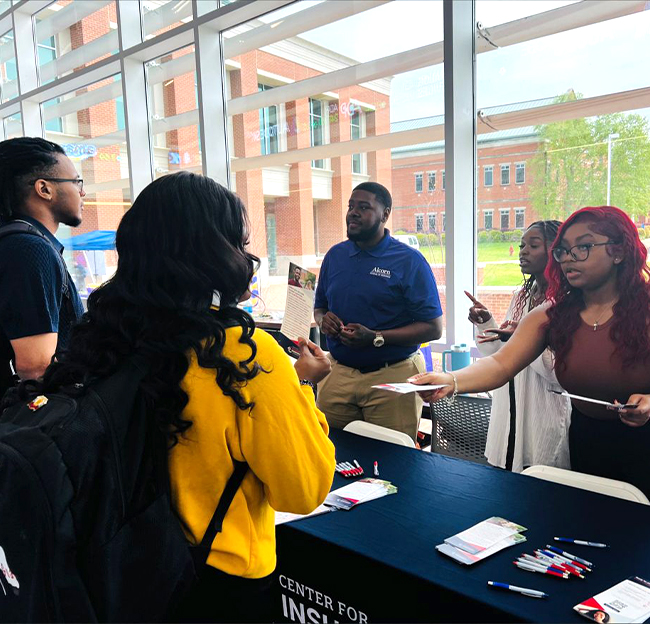 students at the Alcorn State University career expo