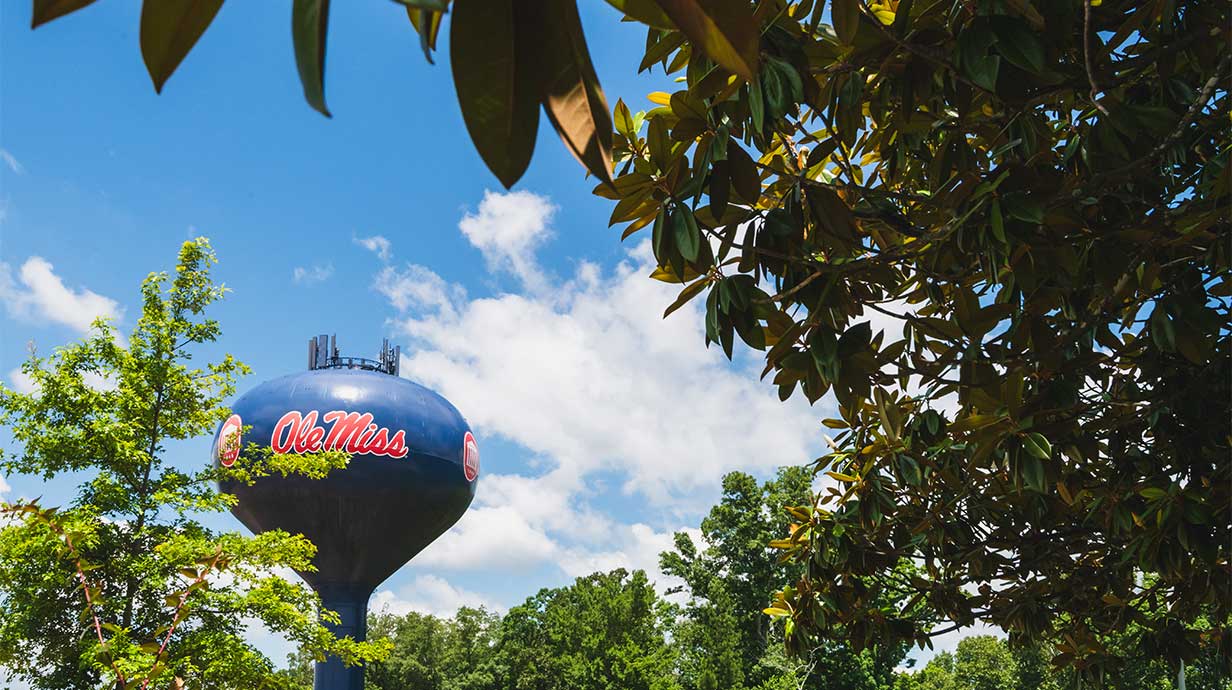 Ole Miss water tower.