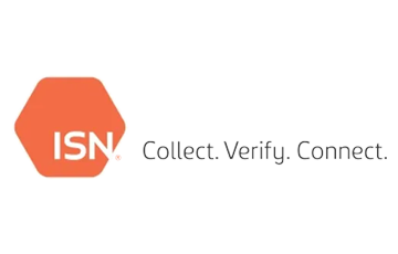 ISN logo including the slogan "collect. verify. connect."