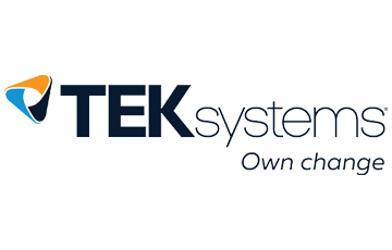 TEK Systems logo with tagline, "own change."