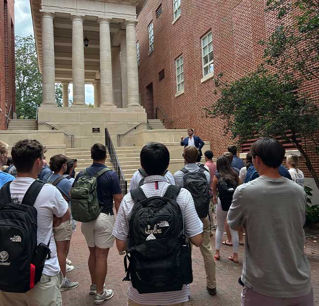 Ole Miss Business Club meeting with students and guest speakers.